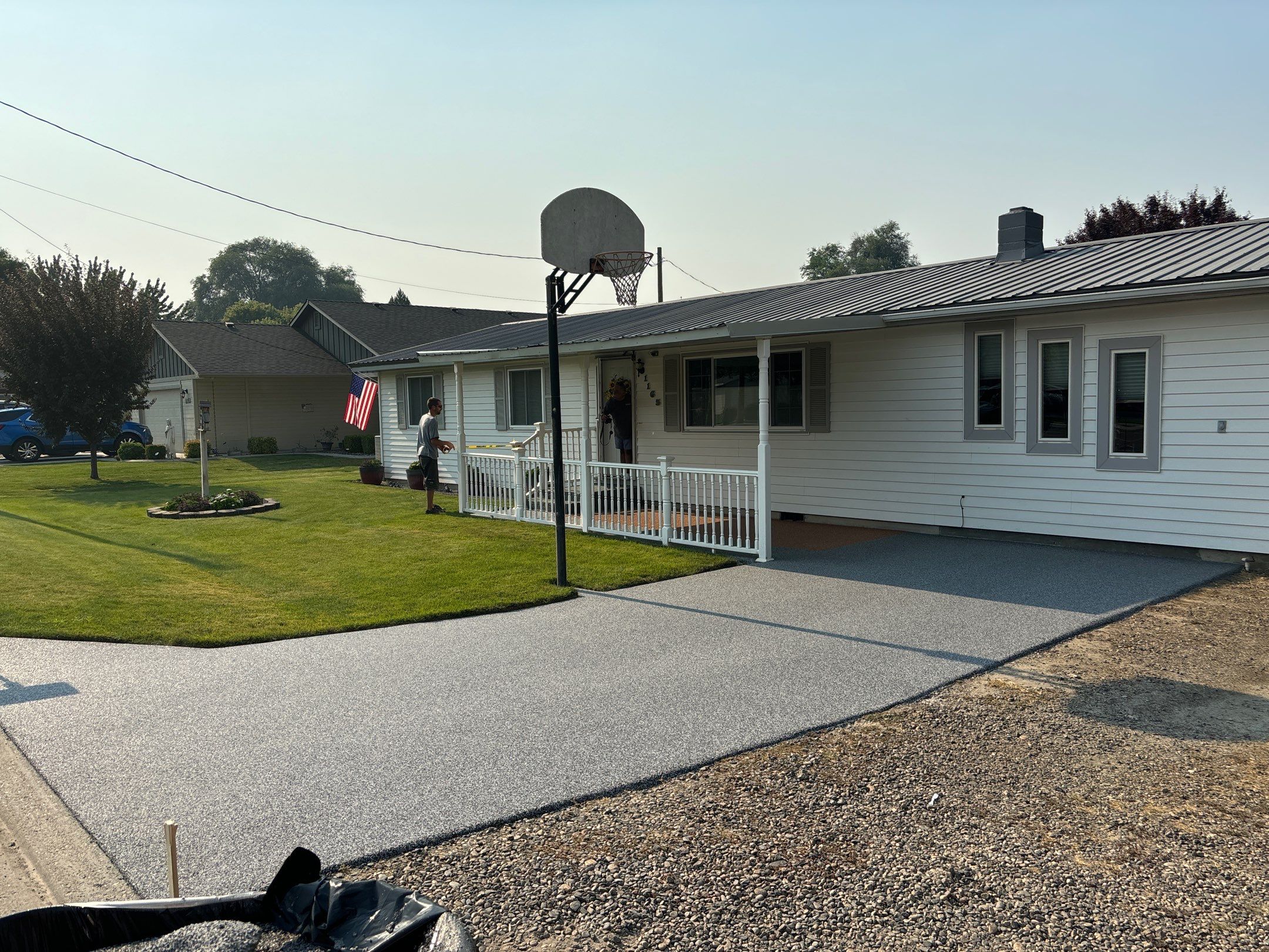 Front and Back Patio Makeover for Oscar by Mr. Mudd Concrete
