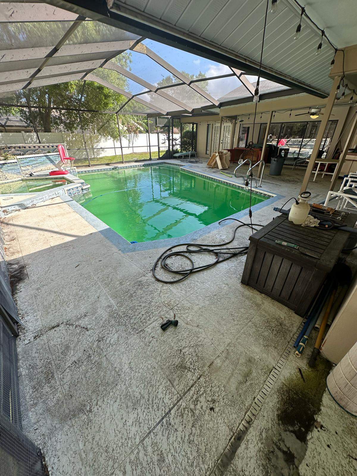 Pressure Washing Pool Cage & Deck by DPI Pressure Washing LLC