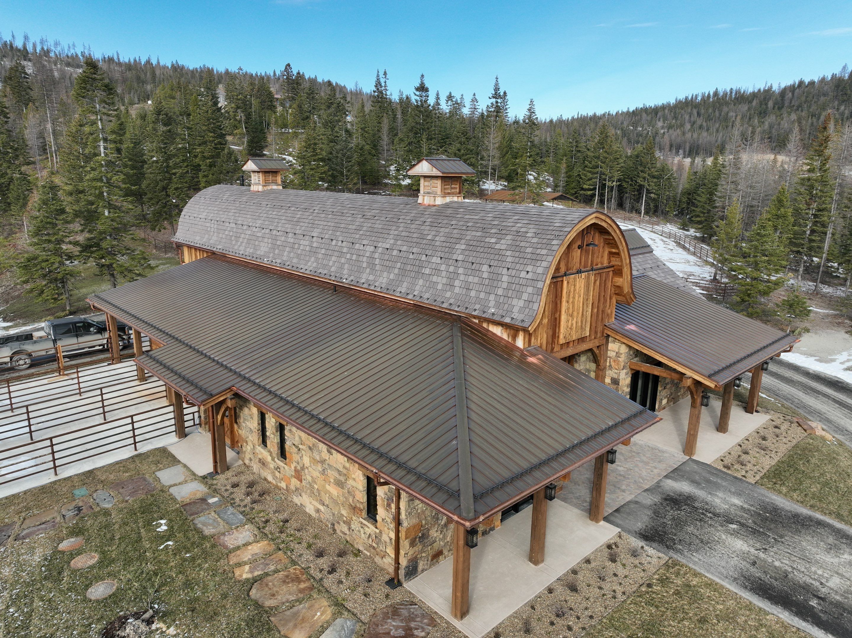 Horse Barn Install  by Montana Roofing Solutions