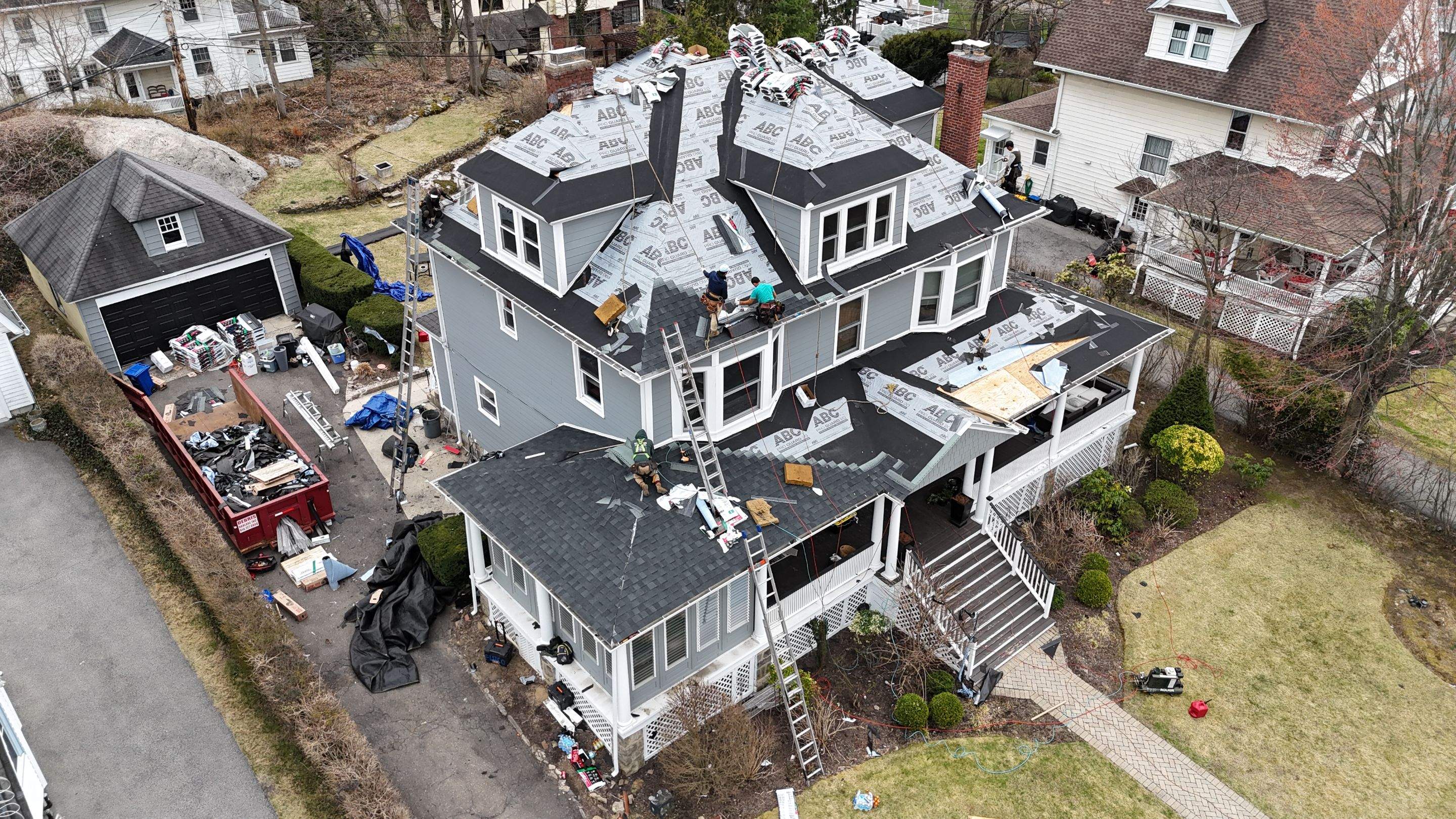 Project in New Rochelle by The Energy Efficient Roofer & George's Seamless Gutters