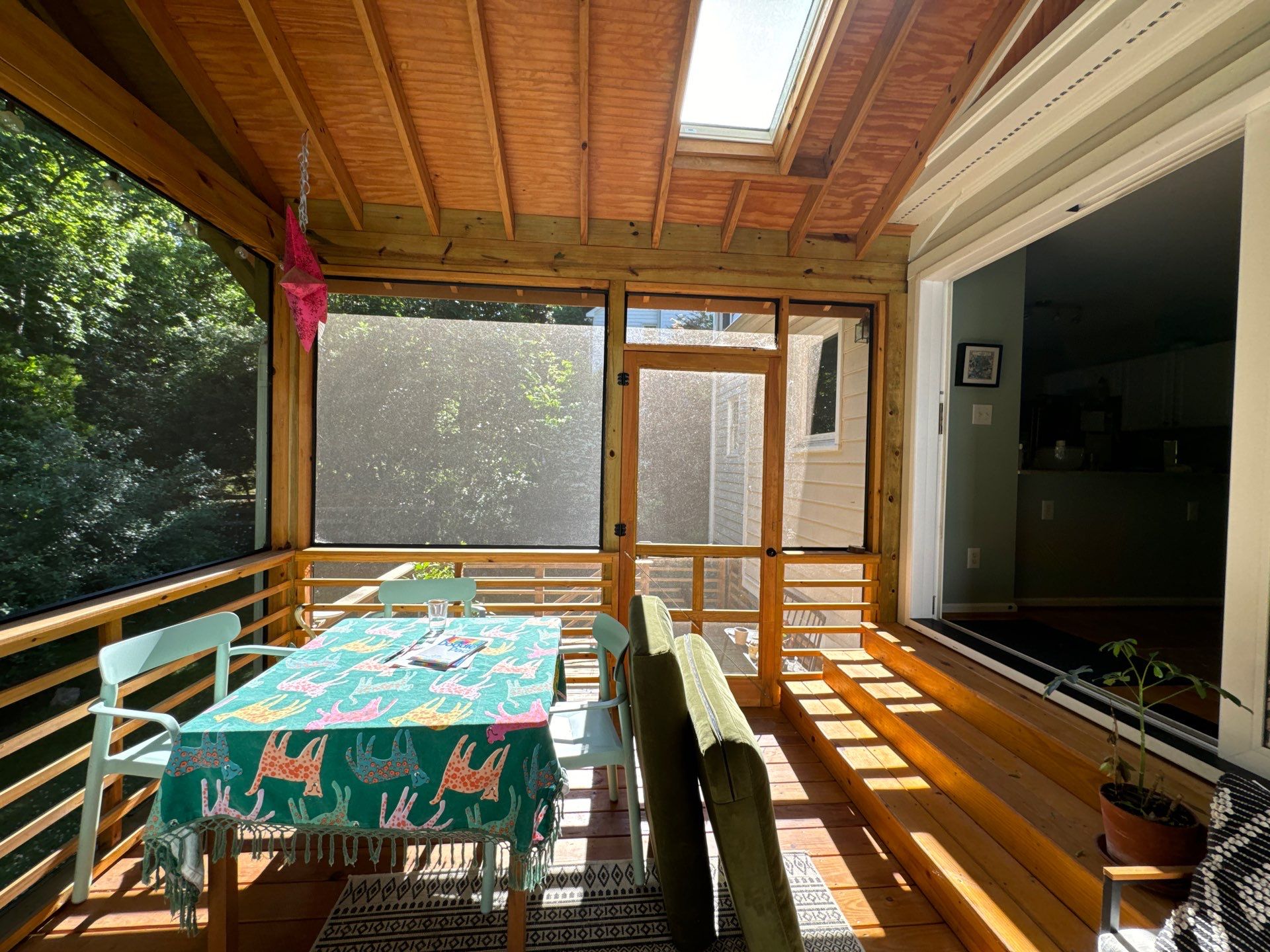 Porch staining by GonzalezPainters & Contractors Inc 