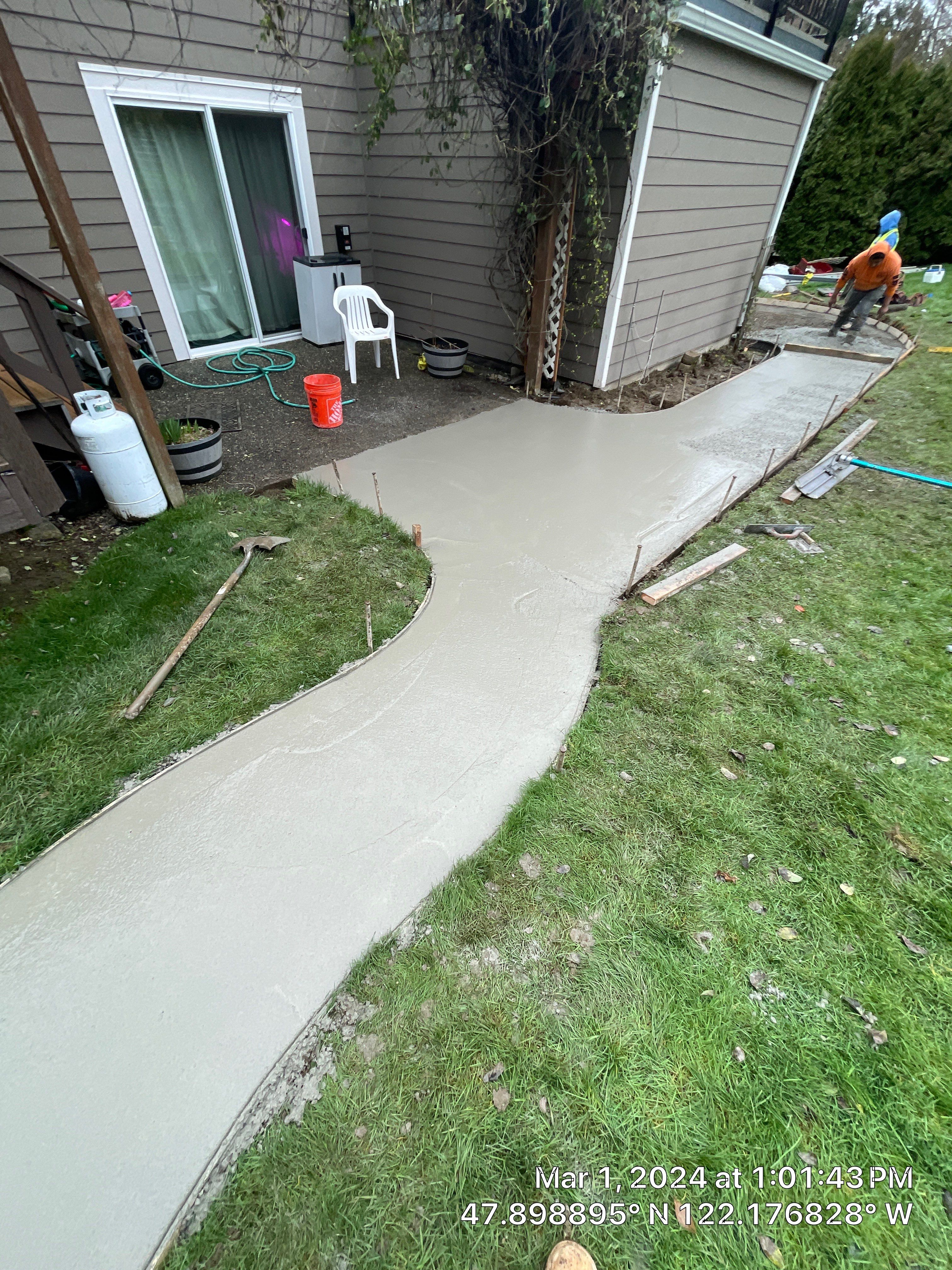 Wayne | Concrete patio & Walkway by Jireh Asphalt & Concrete Inc 