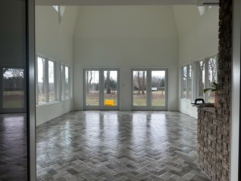4 Seasons Room with Ditra Heated Floor using multi pattern Subway Tiles by Footprints Floors Morristown