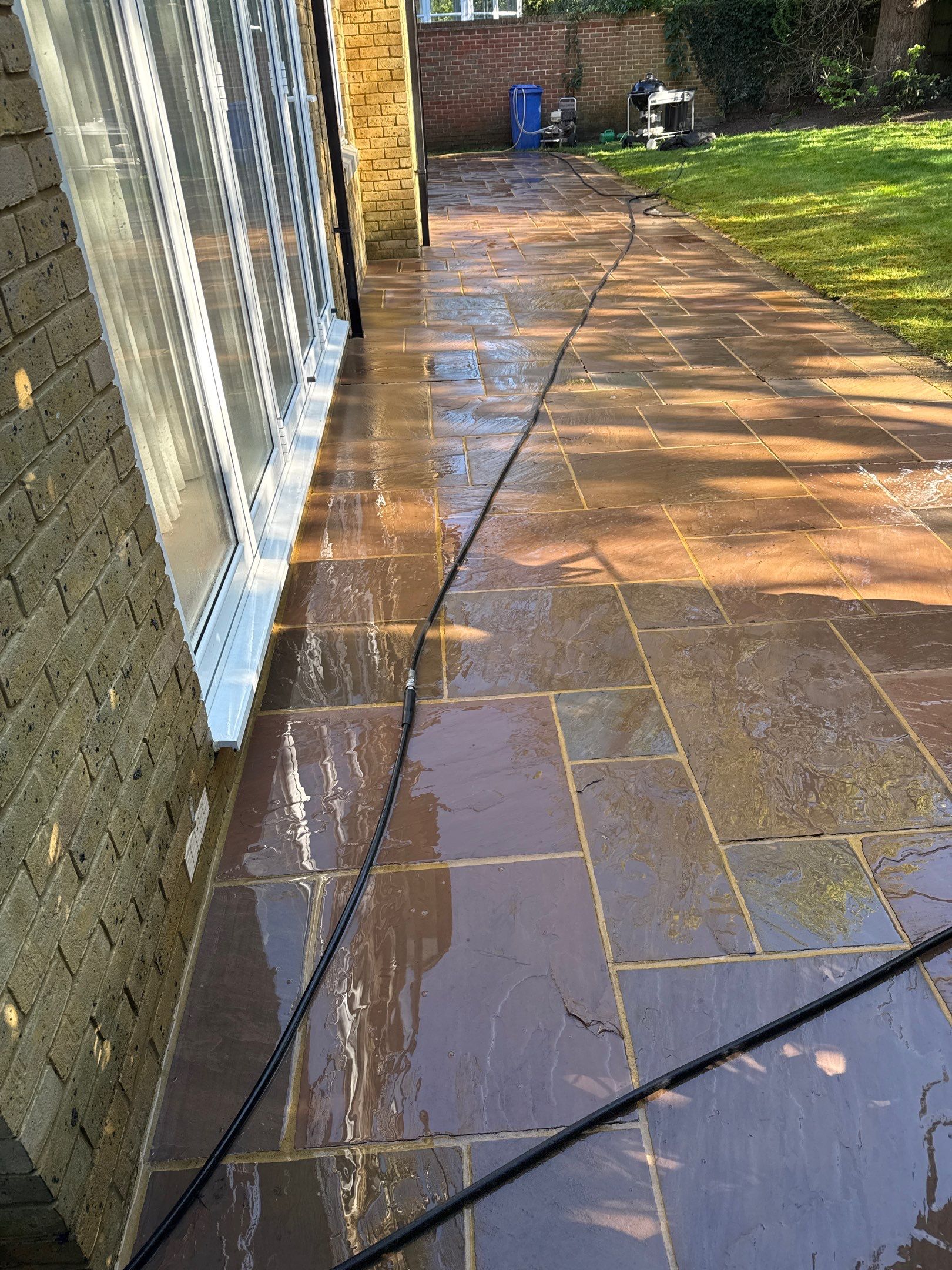 Slate Roof  - Patio - Stonework Clean using Honda 21lt High Pressure Machine by Ges Exterior Cleaning ltd