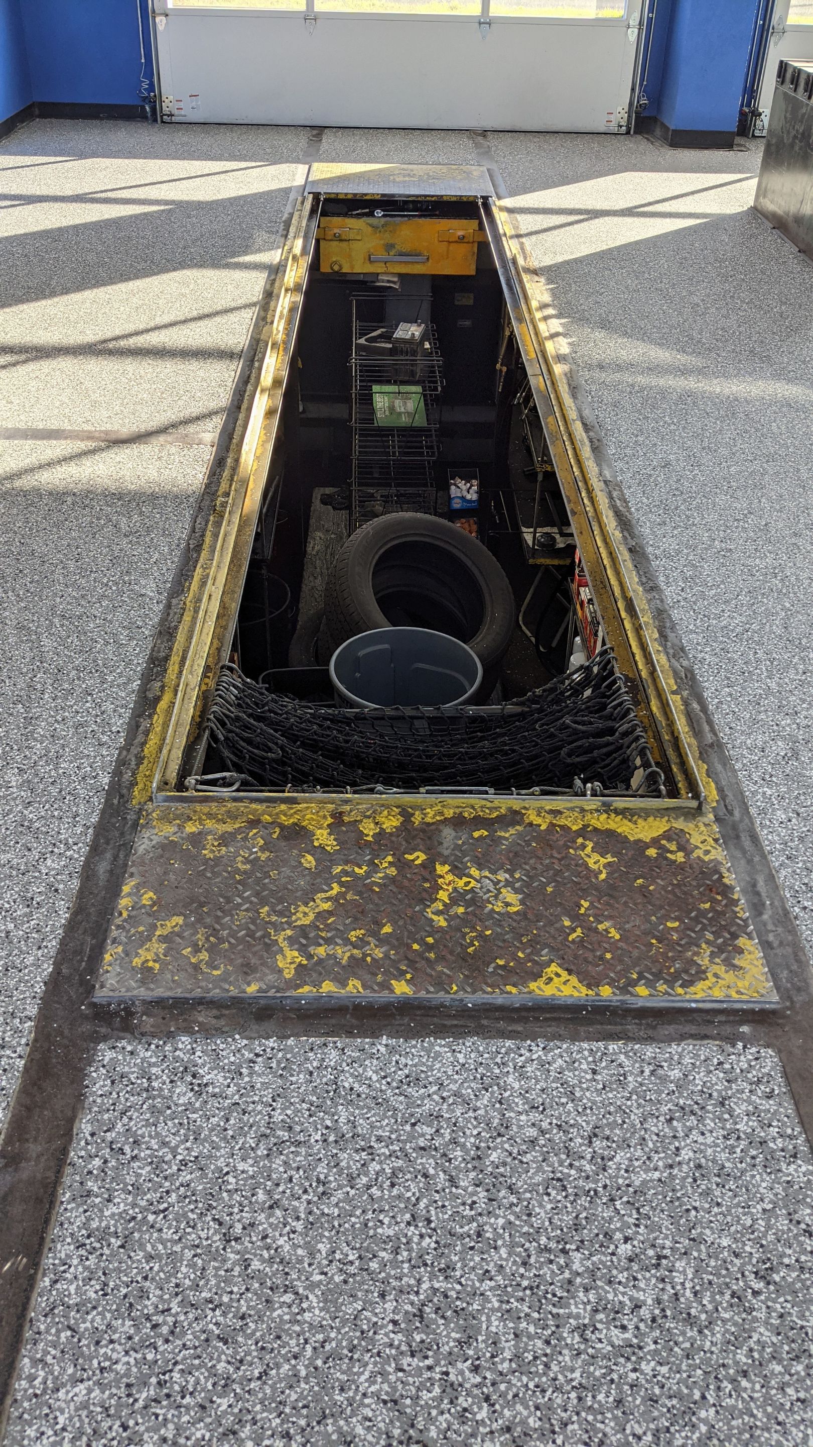 Commercial Floor Transformation using Slate Stone by Croc Coatings, LLC