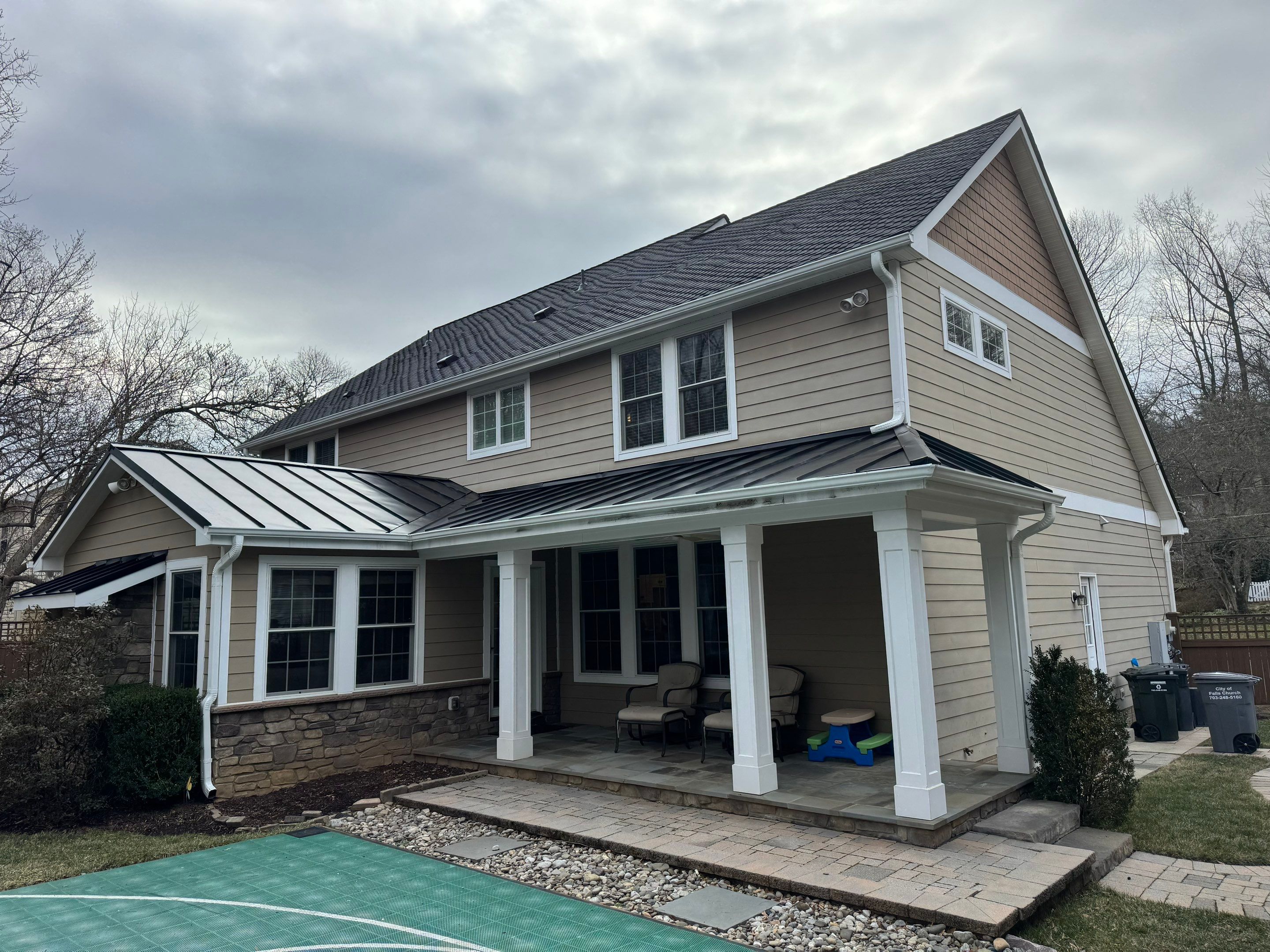 Storm Damage Restoration using CertainTeed Presidential Algae-Resistant Charcoal by USA Storm Roofing and Construction Group