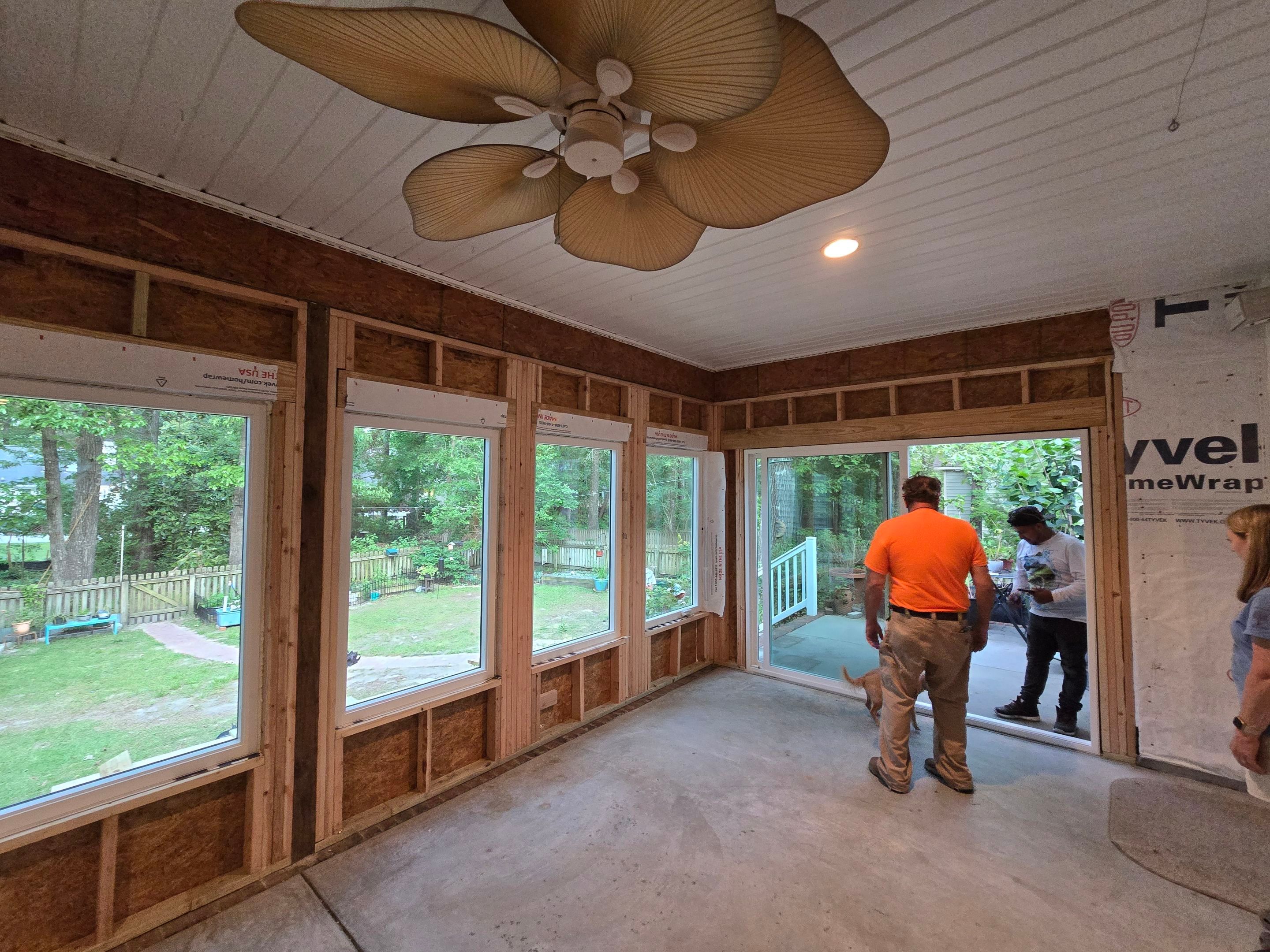Custom Sunroom Conversion and Window Installation in New Bern by The Remodeling Company