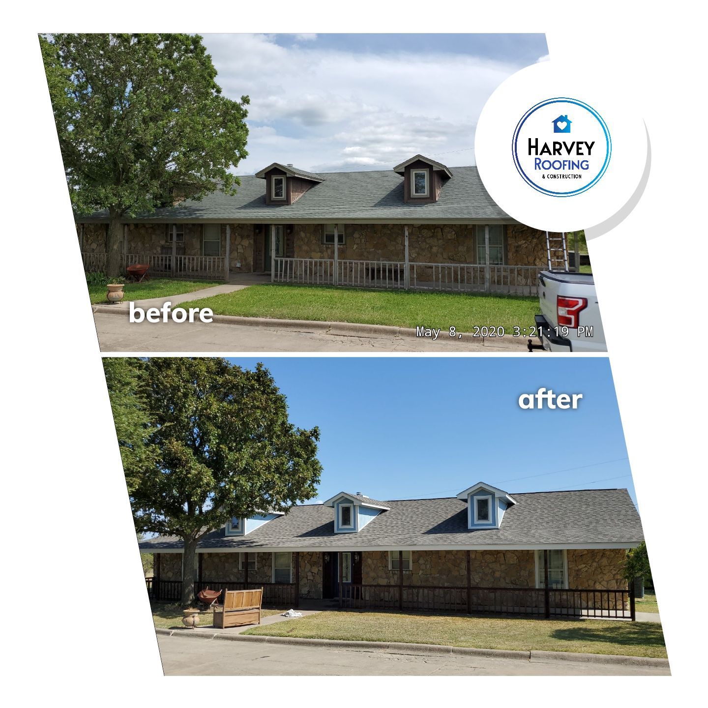 Residential Roofing Installation using ATLAS Pinnacle Pristine Shingles by Harvey Roofing & Construction
