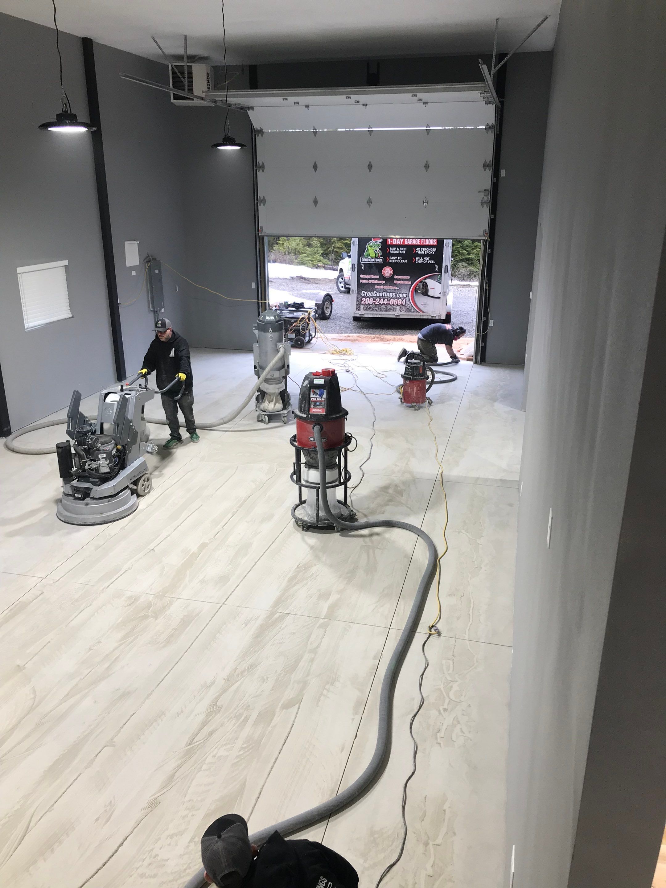 Garage Transformation using Slate Stone by Croc Coatings, LLC