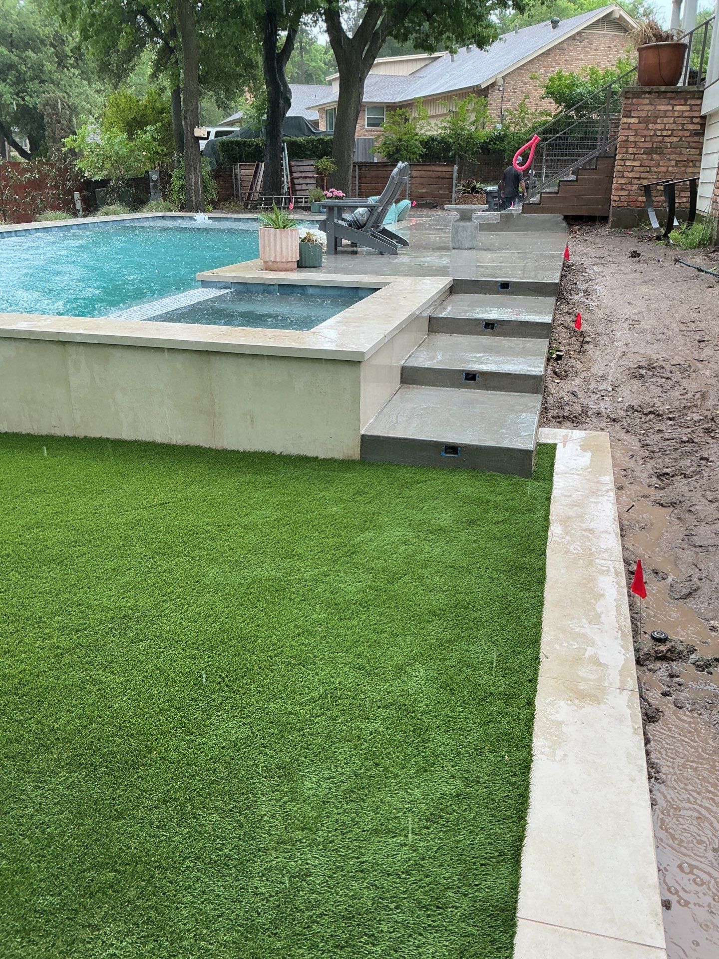 Synthetic Turf Installation using Texas Rye by Turf Concepts