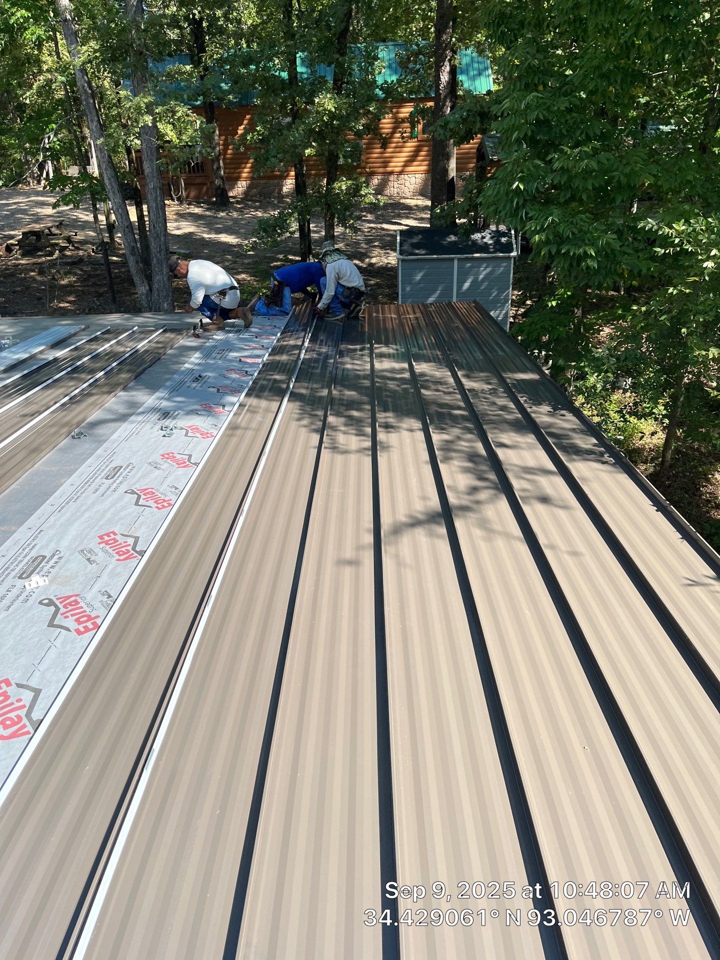 Standing Seam Metal Roof and Gutter Installation in Hot Springs by Temple Roofing and Exteriors