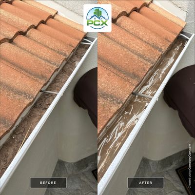 Orange County gutter cleaning using a vacuum