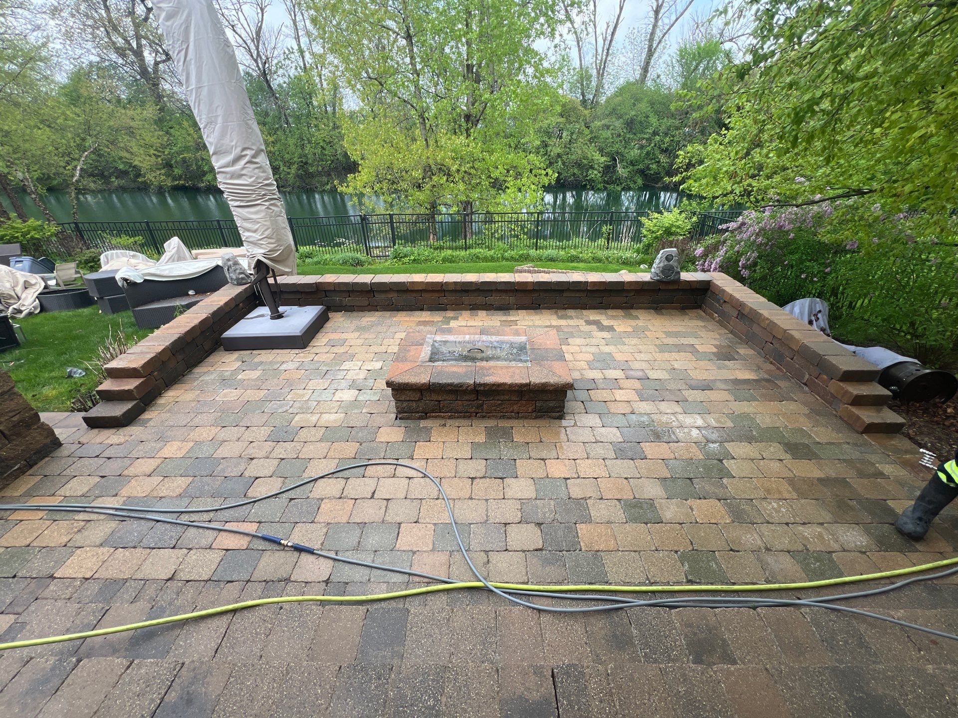 dryvit using Algaecide, soft wash soap by Northern Power Washing LLC.