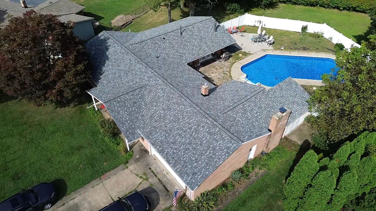 Atlas Pinnacle, Color, Coastal Granite, Drip Edge, Color, Black by Eagle Eye Roofing