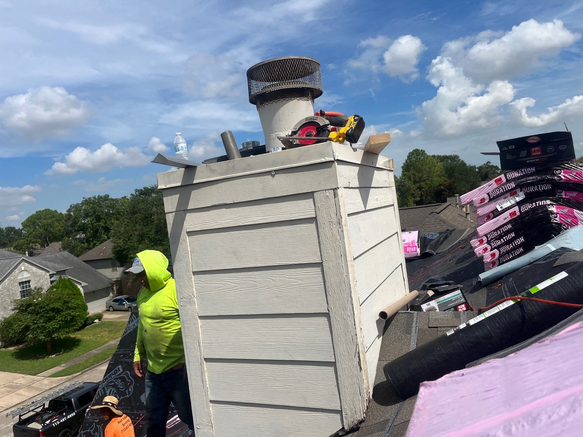 Residential Roofing Installation using Owen's Corning Duration (Lifetime) Shingles by Roof Repair Company