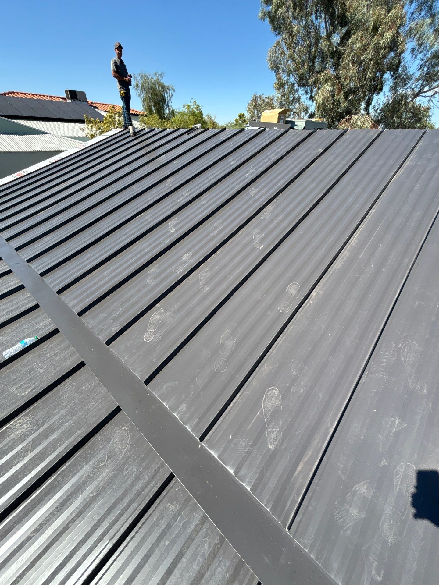 Slate Gray Standing Seam by Reimagine Roofing