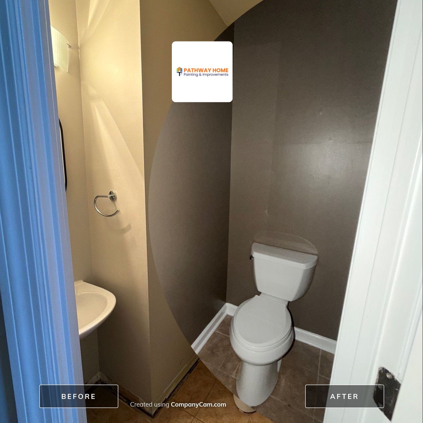 Powder Room Painting & Trim Replacement in West Ashley, Charleston by Pathway Home Painting & Improvements