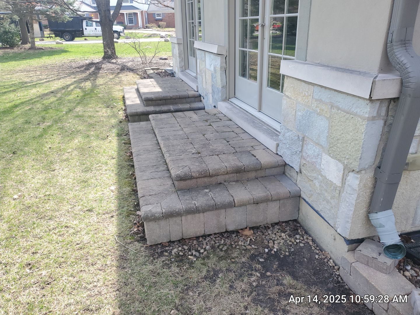 bluestone using Algaecide, soft wash soap by Northern Power Washing LLC.