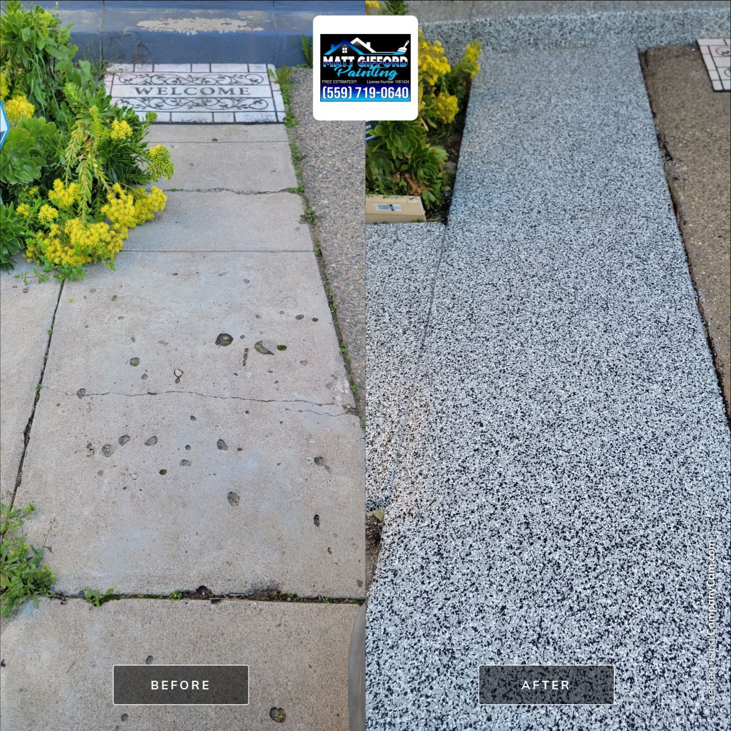 Front Porch and walkway by MGP Coatings