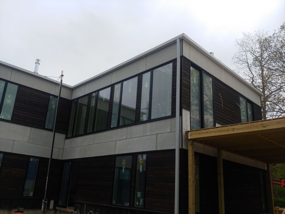 Gutter Installation using Custom 6x6 Fiberglass Gutter in Falmouth, MA by Gutter Pro Enterprises