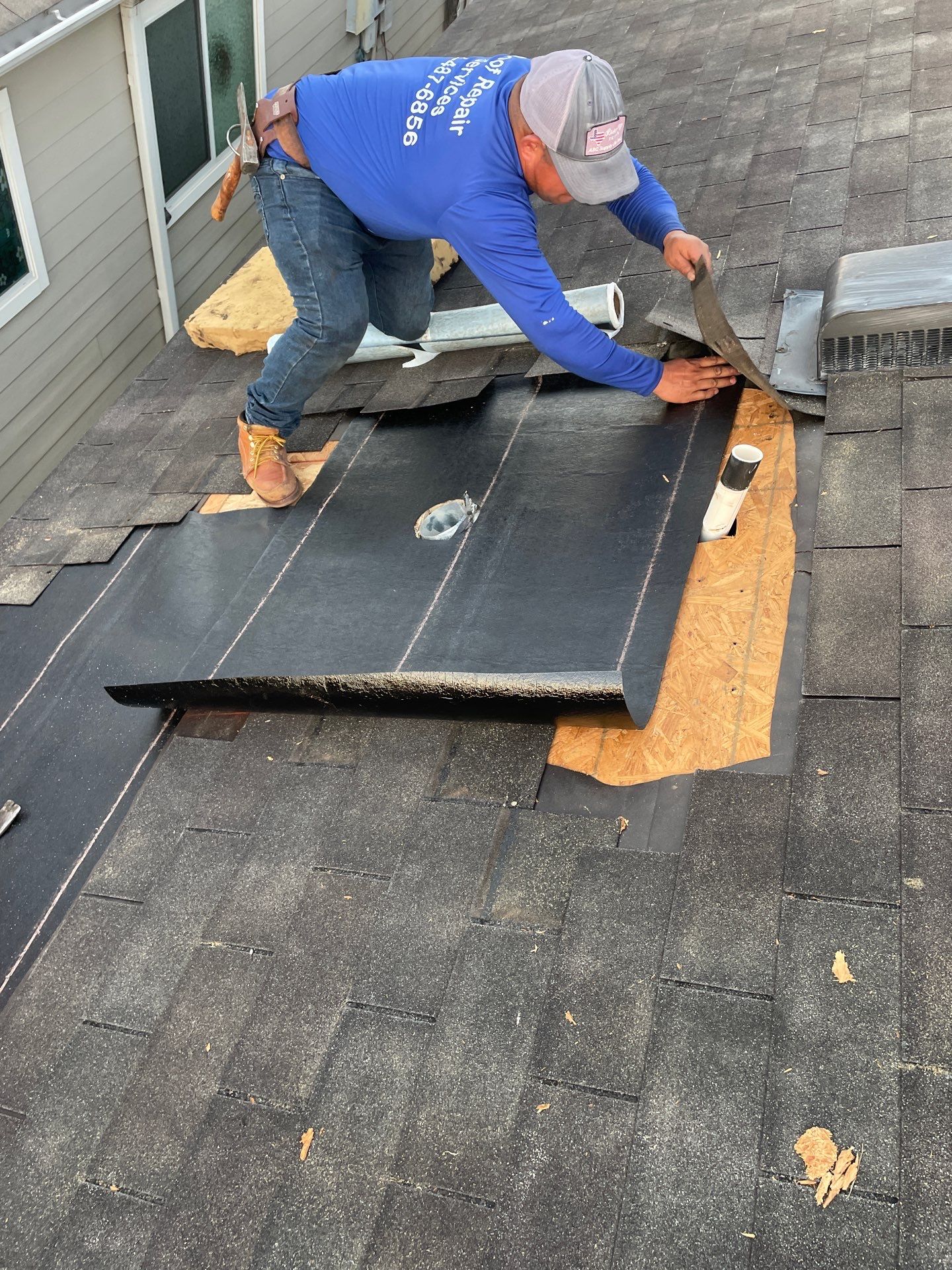 Hail Damage using Owen's Corning Duration (Lifetime) Shingles by Roof Repair Company