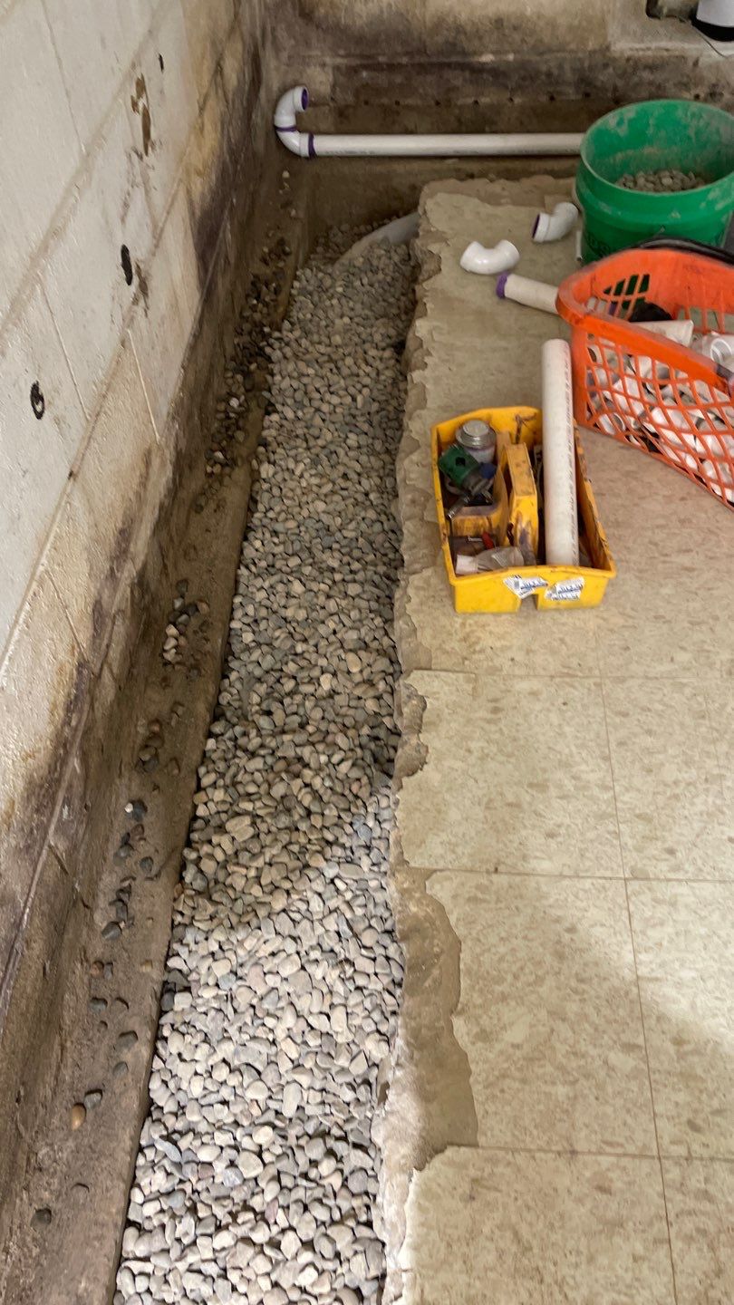 Interior Drain Tile Installation in Columbia Heights, MN by Waterproofing Northeast