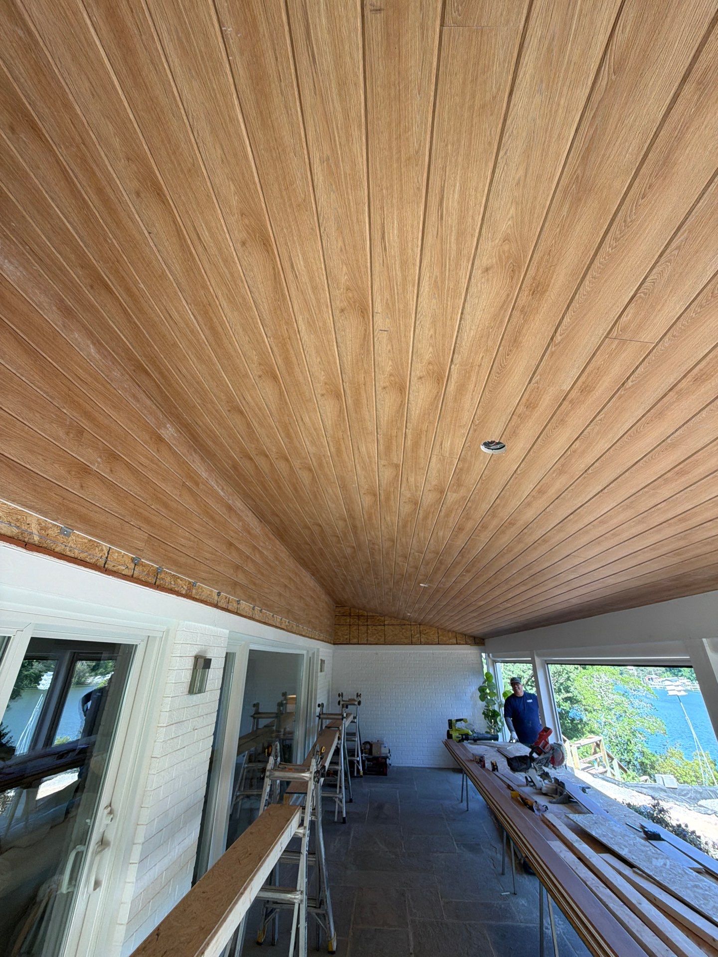 Custom Tongue and Groove Porch Ceiling in Irvington by Cade Construction