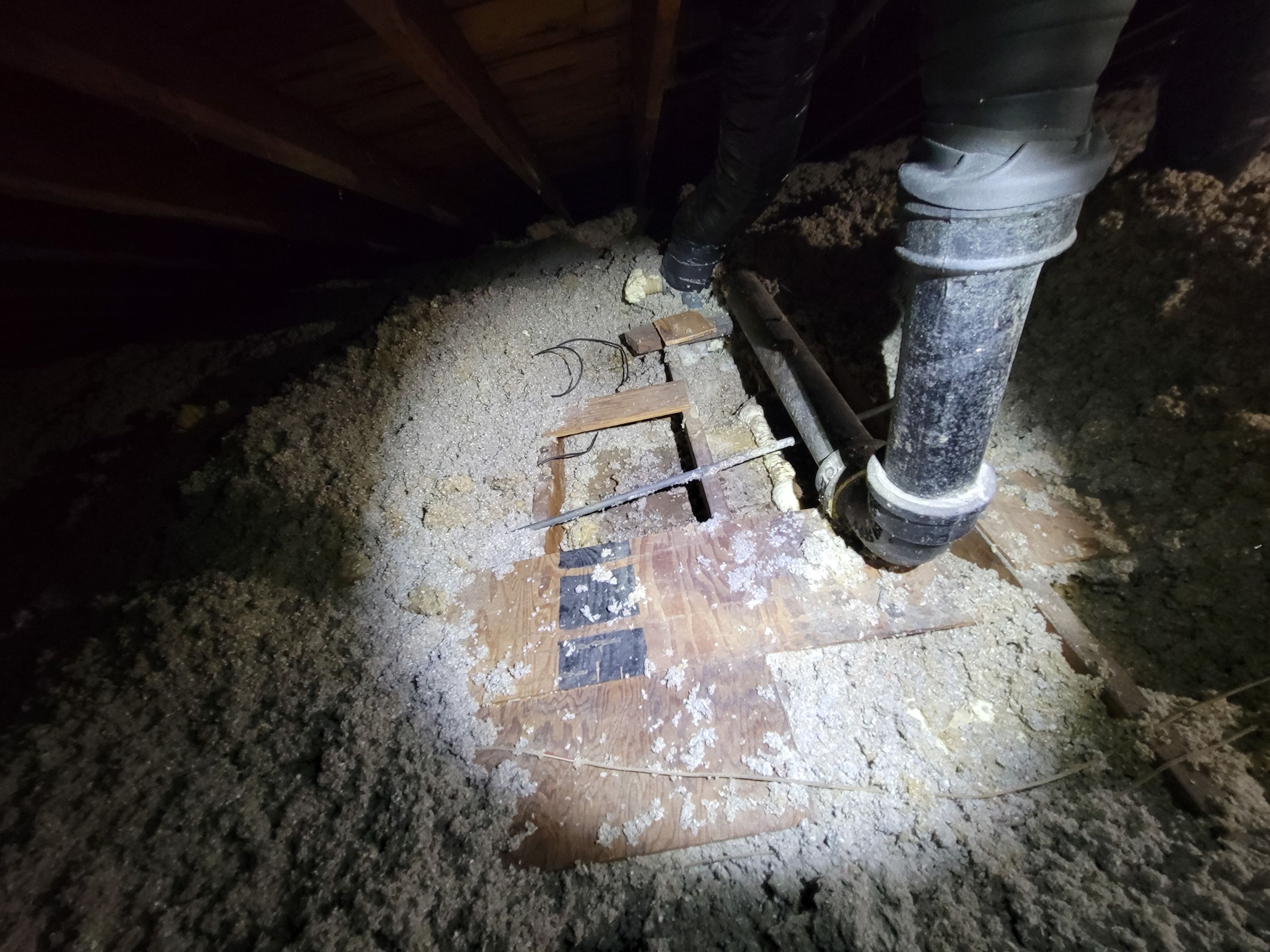 Sewage Pipe Break in the Attic by Chicagoland Water Medics
