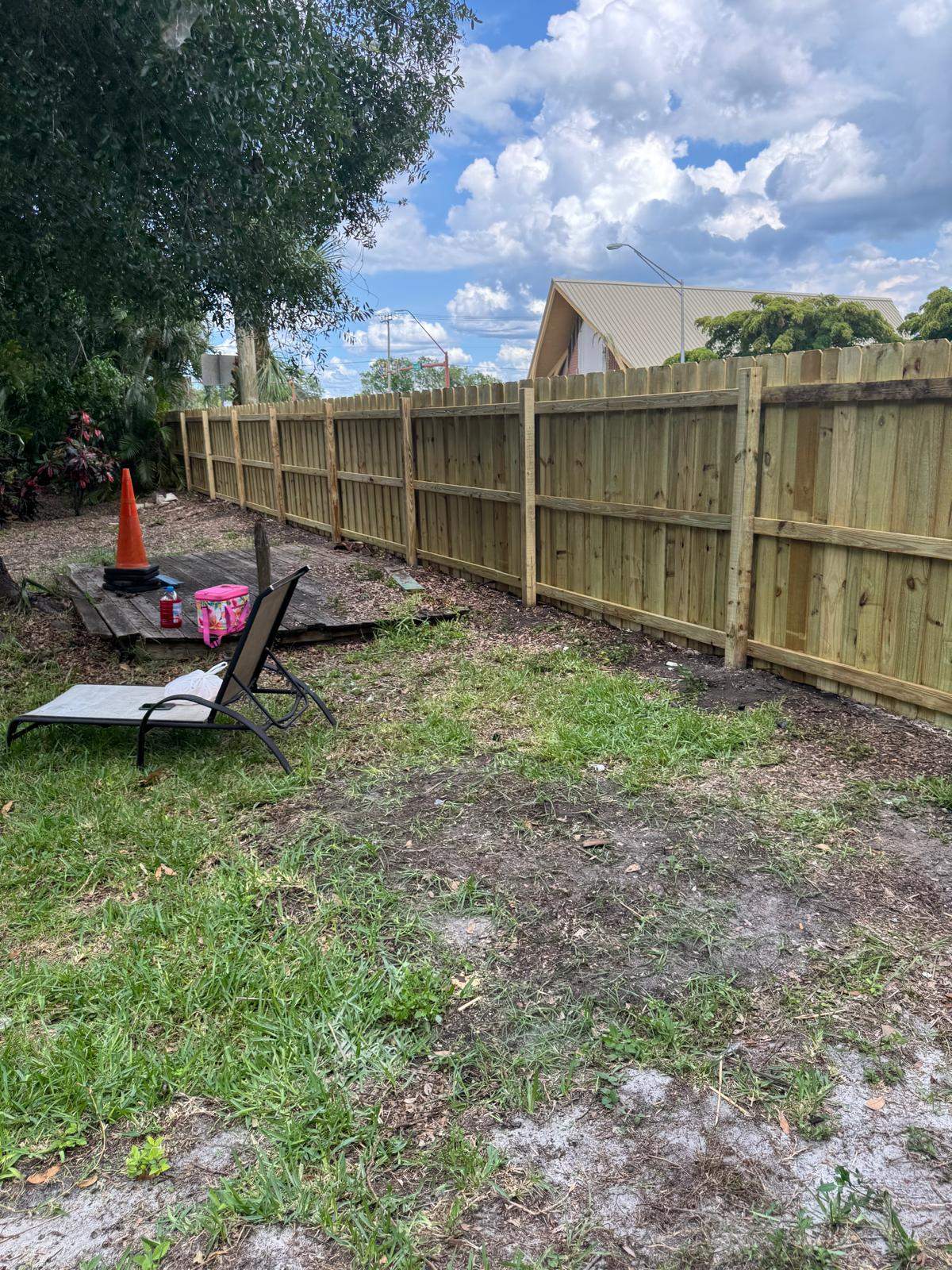 Pressure-Treated Wood Privacy Fence Installation in Sarasota by True Fence LLC