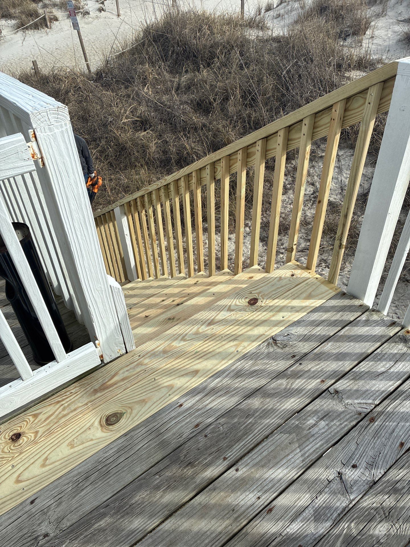Step Re-build & Handrail Installation – Oak Island, NC by RGR Construction and Roofing, LLC