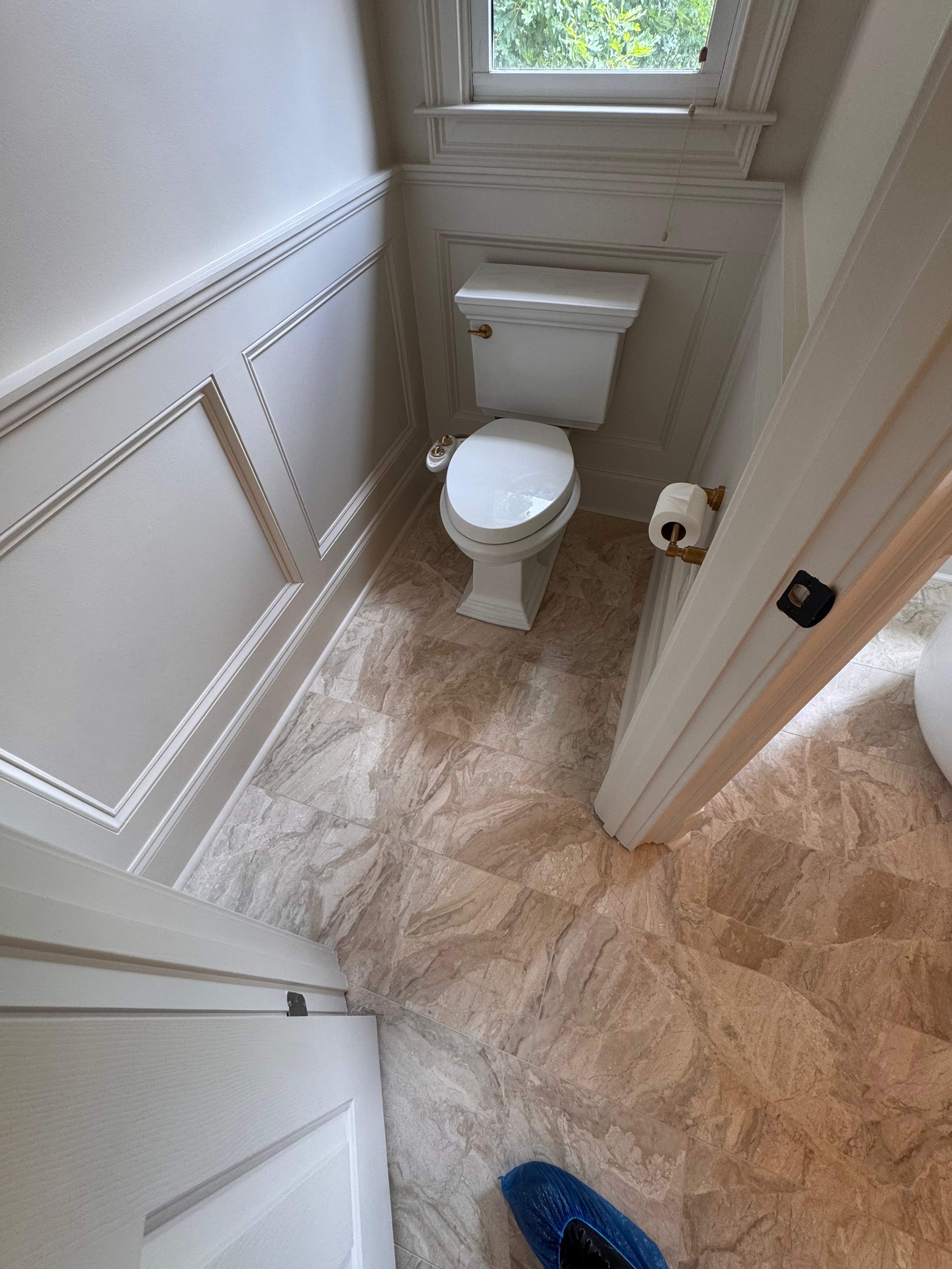 Master bathroom renovation using Free standing tub by Prudencio