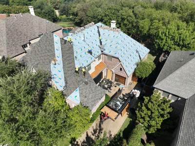 Residential Roofing Installation using CertainTeed Landmark MaxDef Weathered Wood