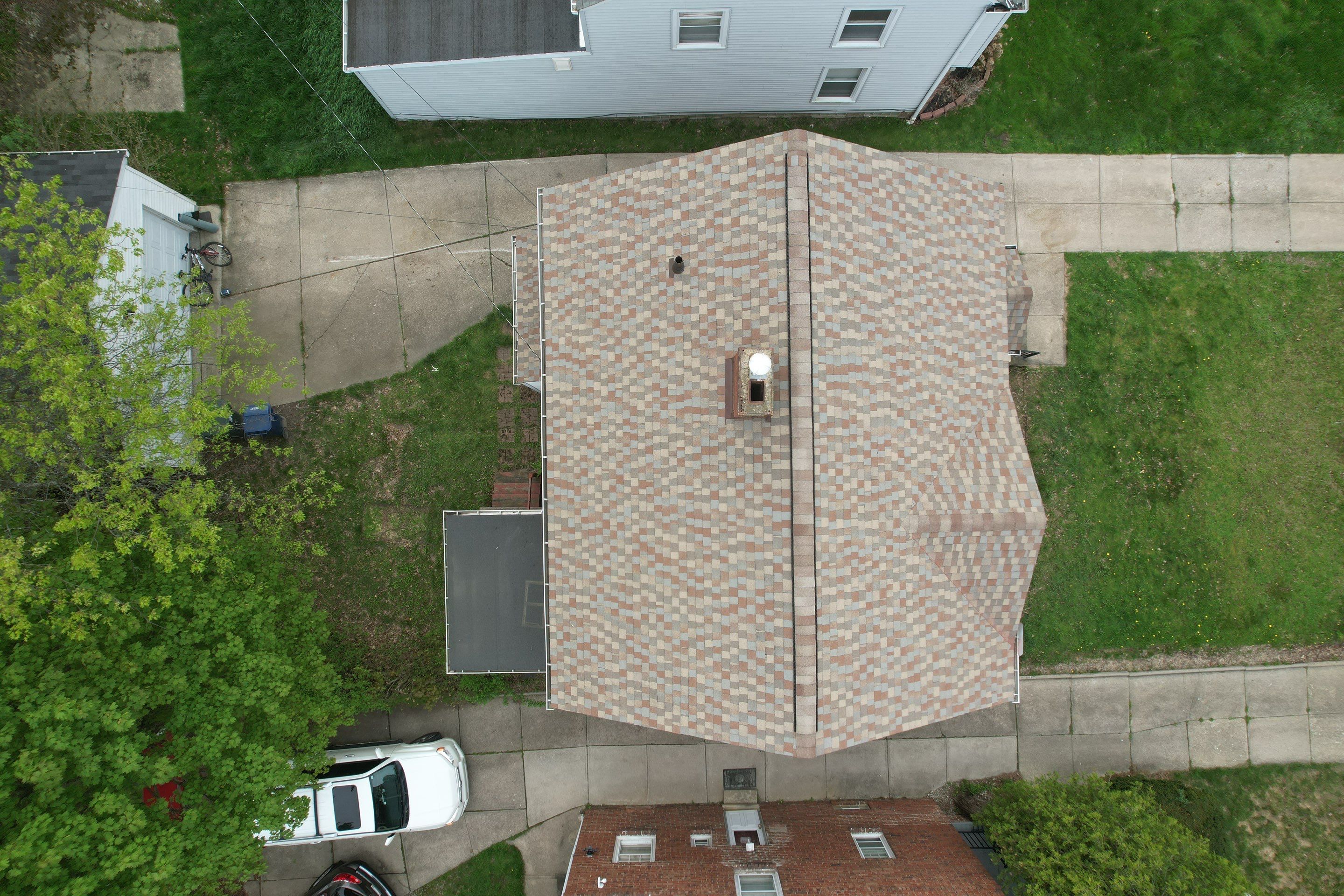 Storm Restoration - Roof Replacement using GAF Timberline HDZ Golden Harvest in Cleveland Heights by Atlas Roofing & Restoration