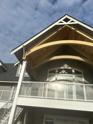 Rotten Glulam Beams Nearly Collapsed