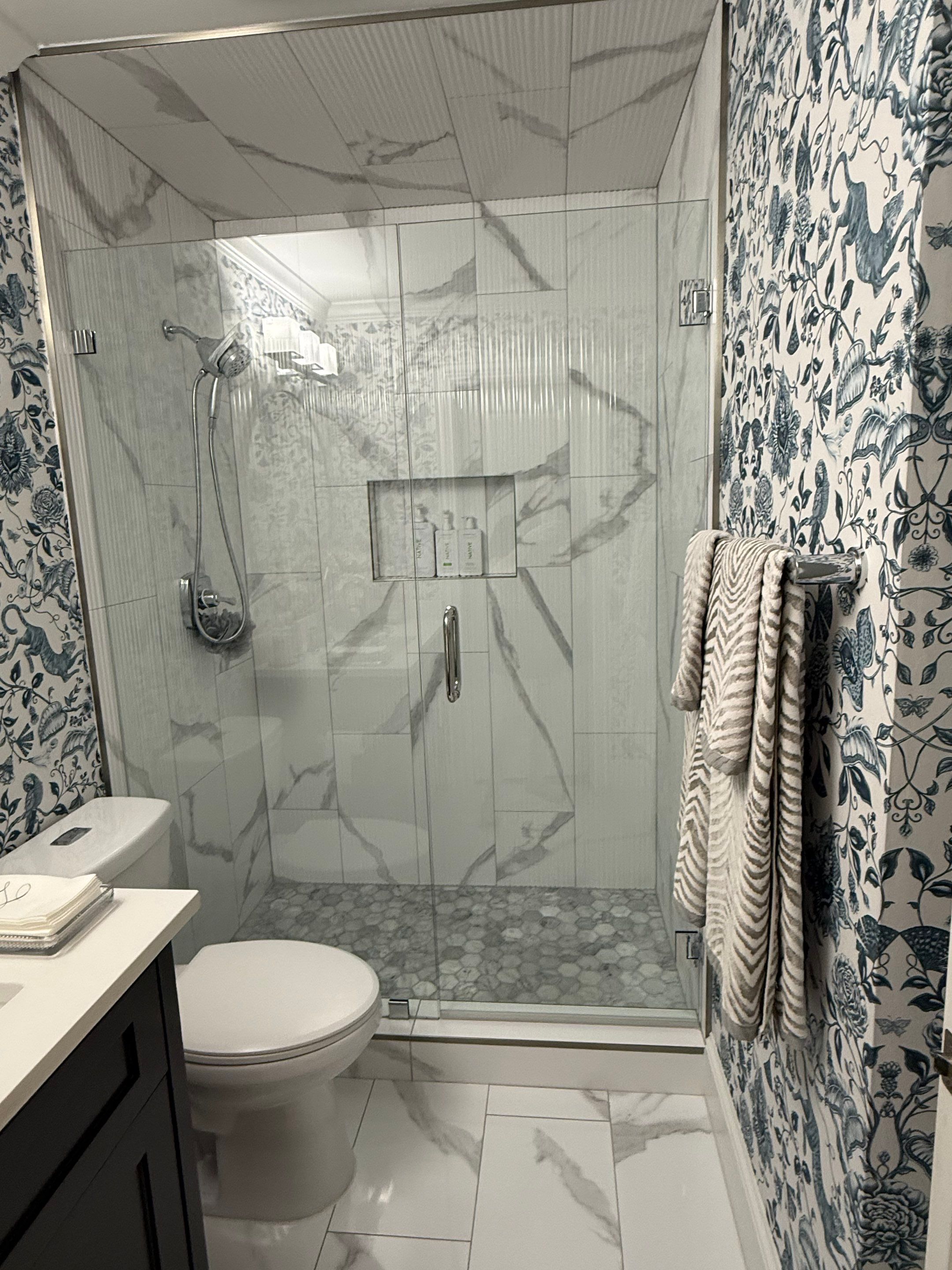 Bathroom Wallpaper Installation – Dallas, TX by Nomad Painting