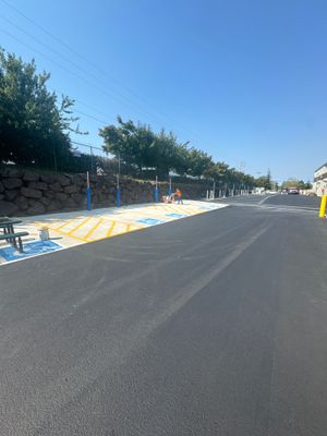 USPS Asphalt Patch Repair, Indoor Parking Lot Sandblast, Outdoor Parking Lot Sealcoating & Indoor/Outdoor Parking Lot Striping