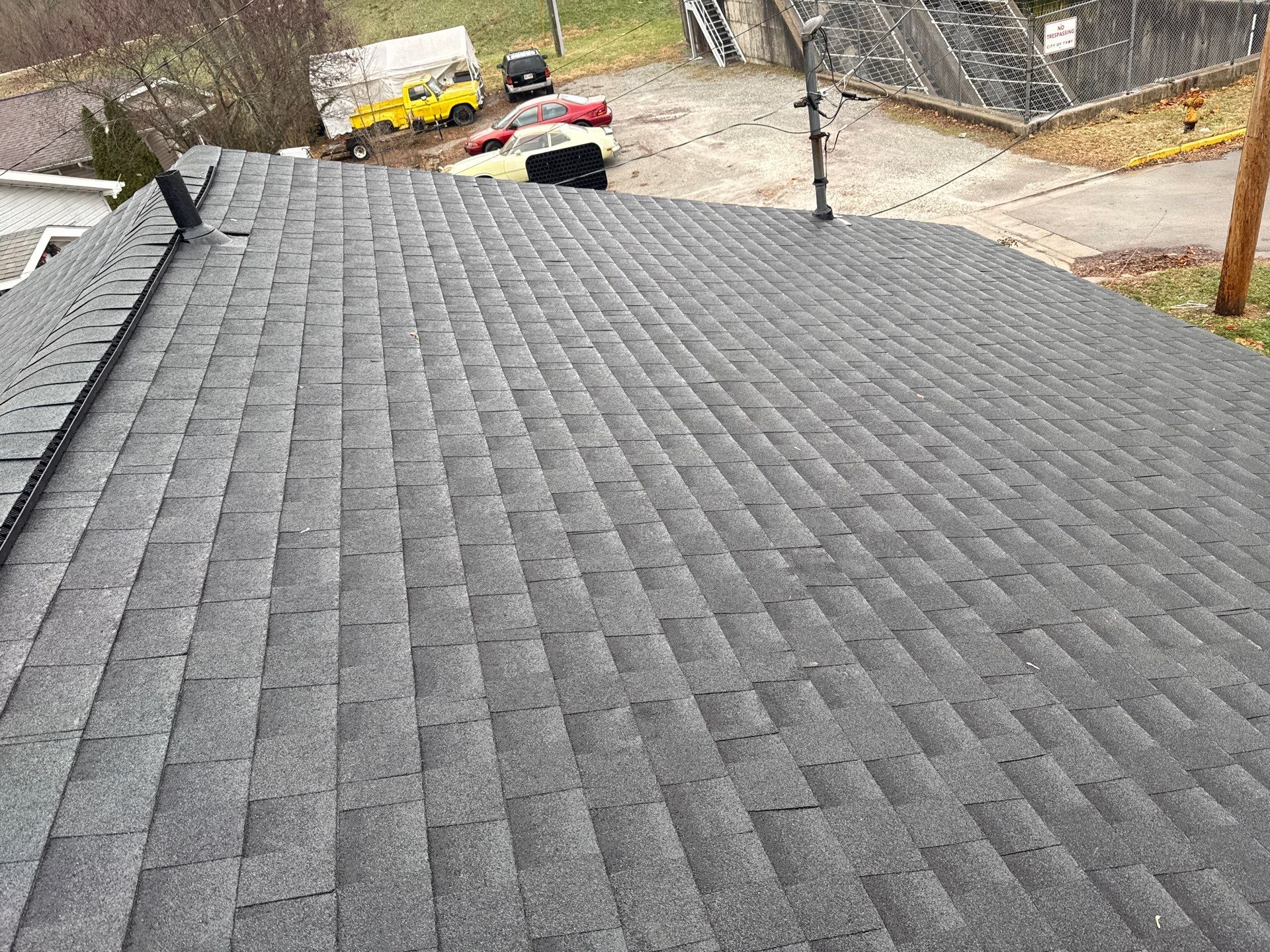Residential Roofing Installation using GAF Timberline HDZ Charcoal by Nitro Roofing and Construction