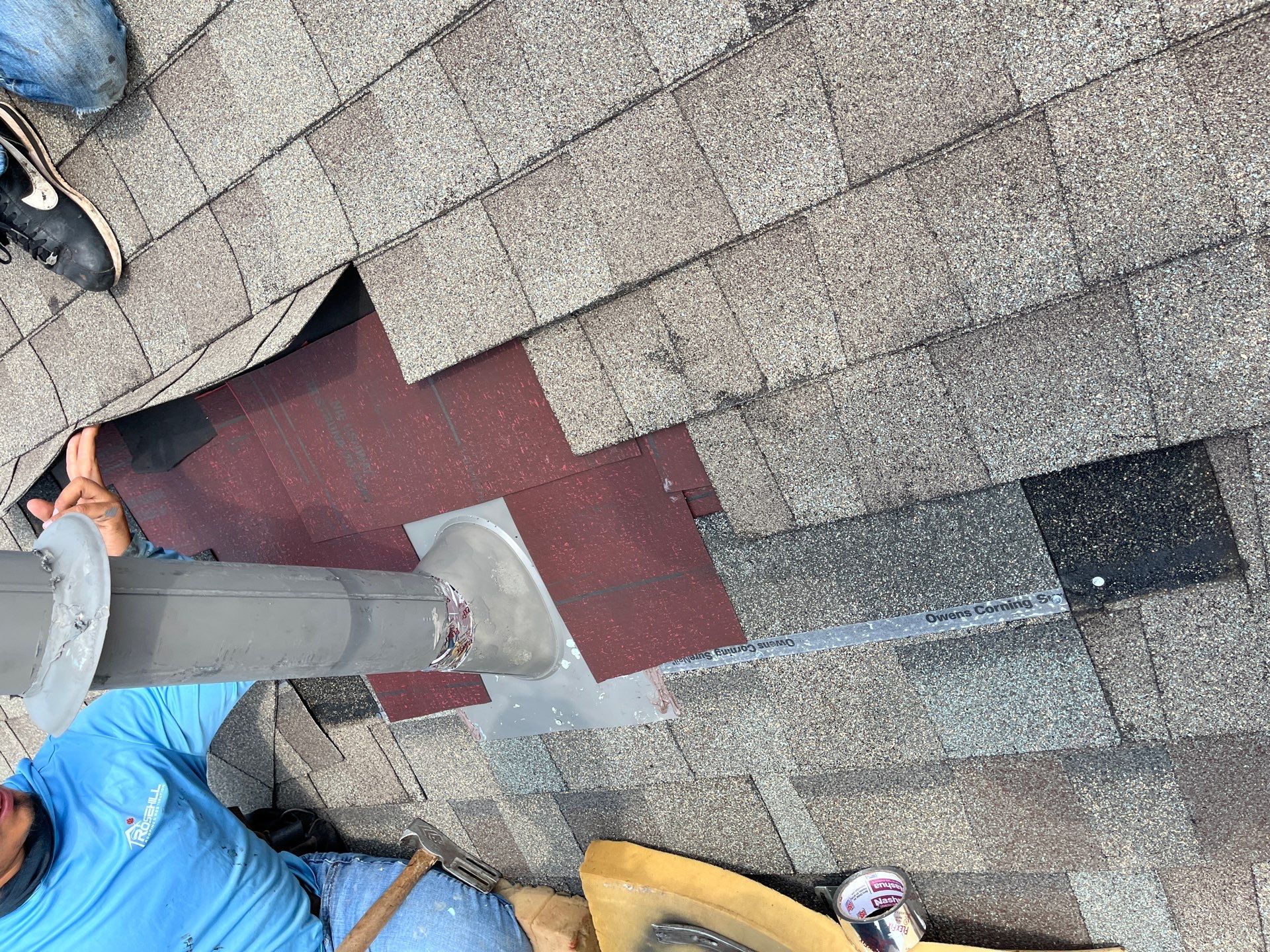 Hail Damage using Owen's Corning Duration (Lifetime) Shingles by Roof Repair Company