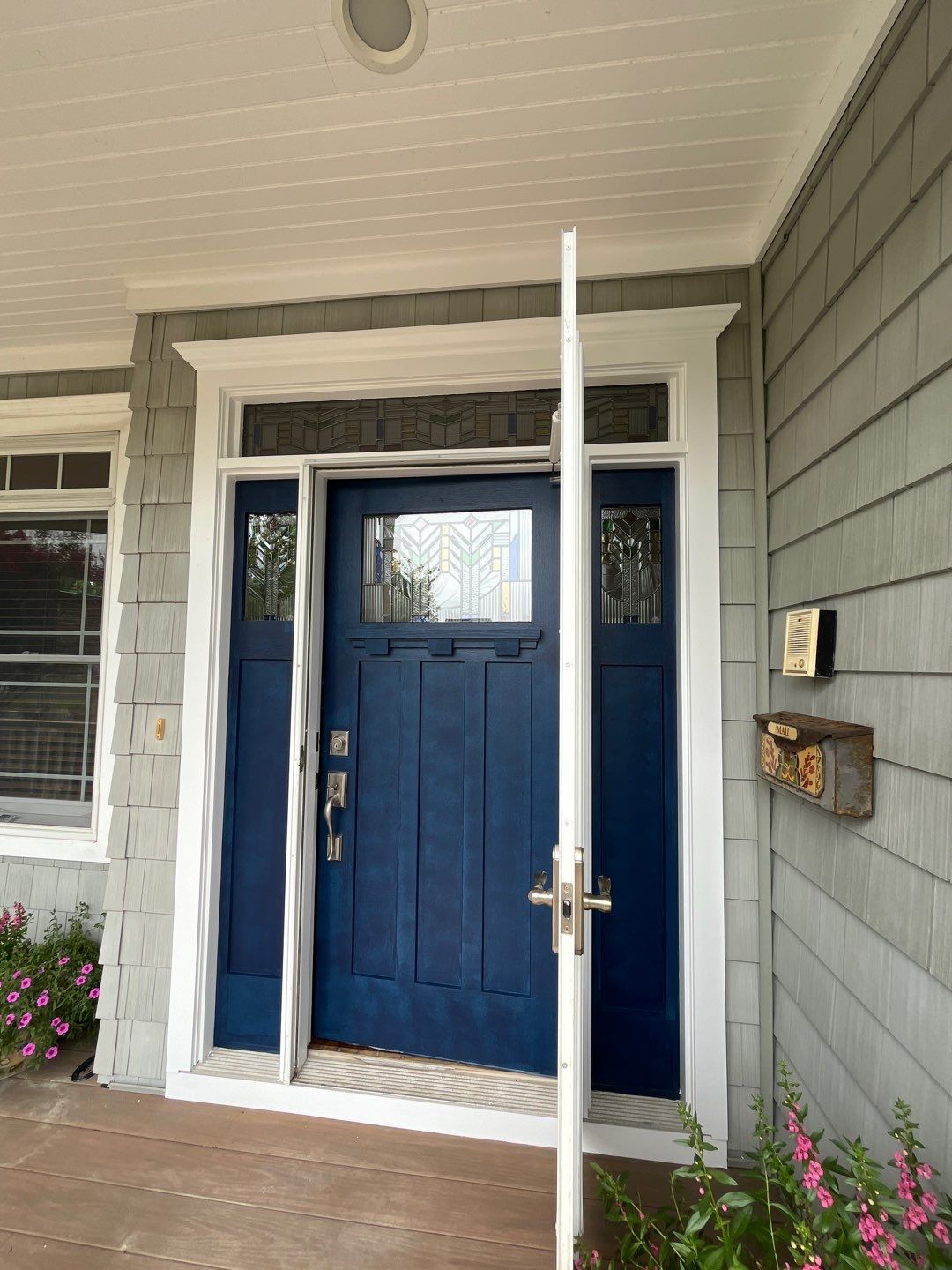 Front Door Transformation: Front Weathered to Bold & Beautiful by Fresh Coat Works LLC