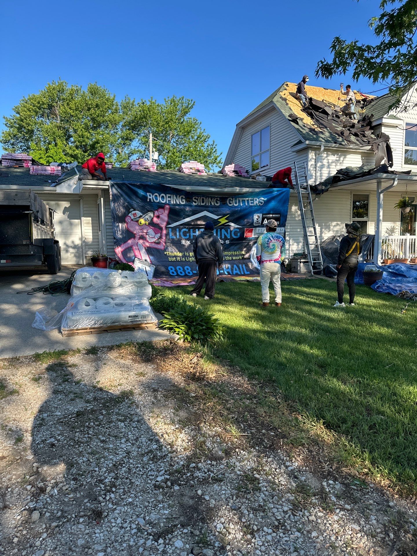 Residential Roofing Installation using Owens Corning Duration Driftwood by Lightning Exteriors