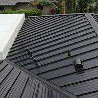 .032 Aluminum 1.5" Mechanical Seam Matte Black  by Total Roofing System The Metal Roof Experts