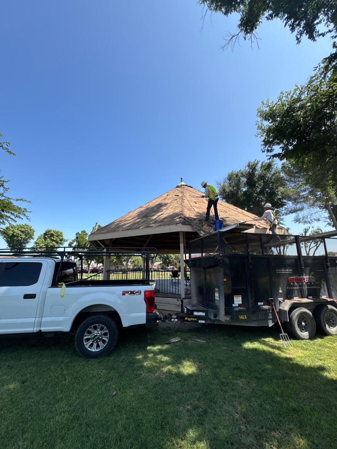 City of Gustine Gazebo project by Straight Edge Roofing Inc
