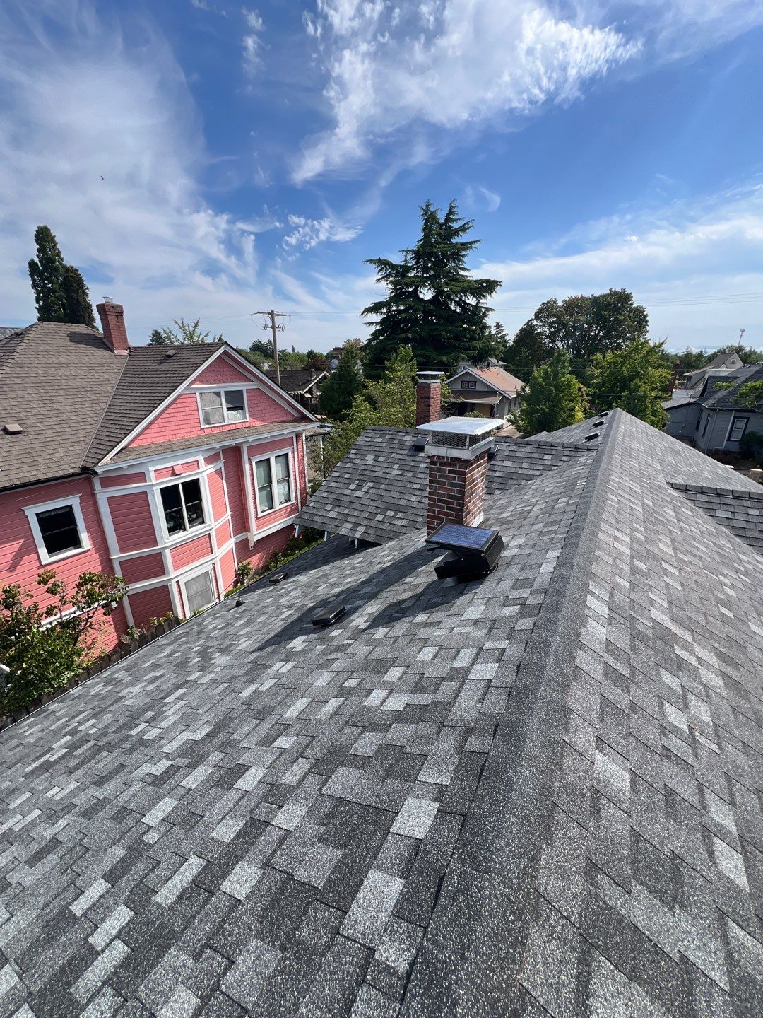 Residential Roofing Installation using IKO Dynasty (Color: Summit Grey) by Orezona Building & Roofing Company, Inc.