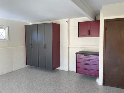 Rob F. transformed his garage with cabinets and a Banner Garage Floor