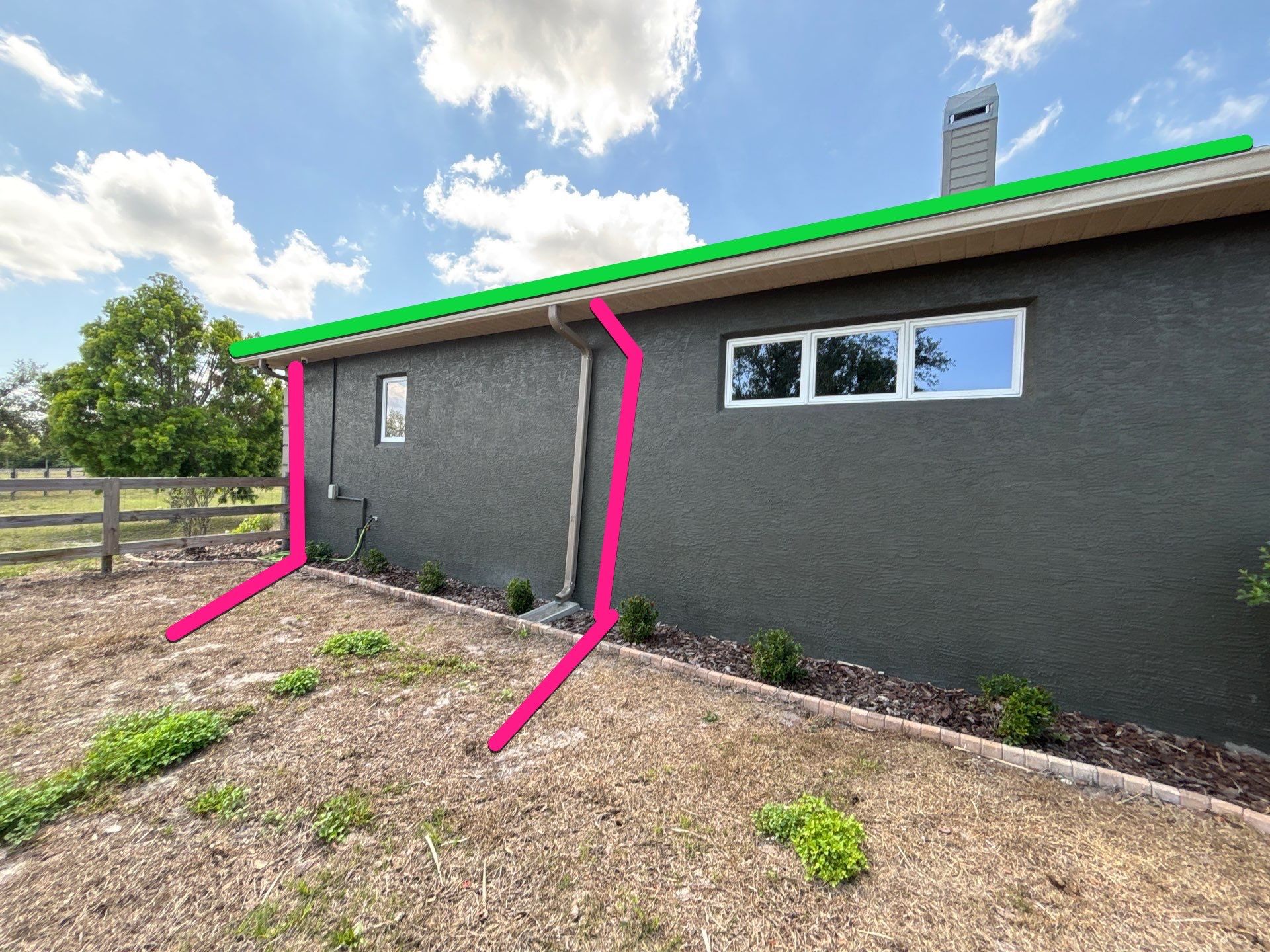  7-inch White seamless gutters and downspouts in Myakka City FL by Gutter Professors