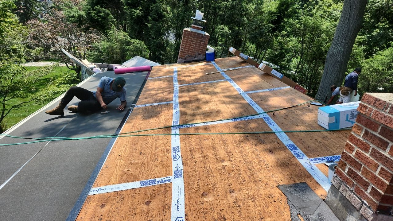 Residential Roofing Installation using Owens Corning Duration Driftwood by A Plus Exterior