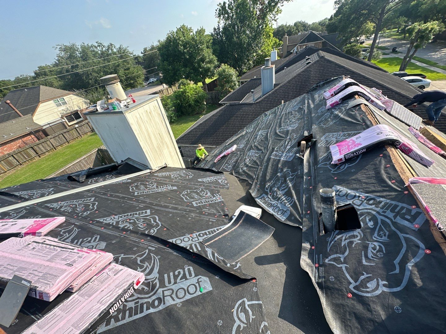 Residential Roofing Installation using Owen's Corning Duration (Lifetime) Shingles by Roof Repair Company