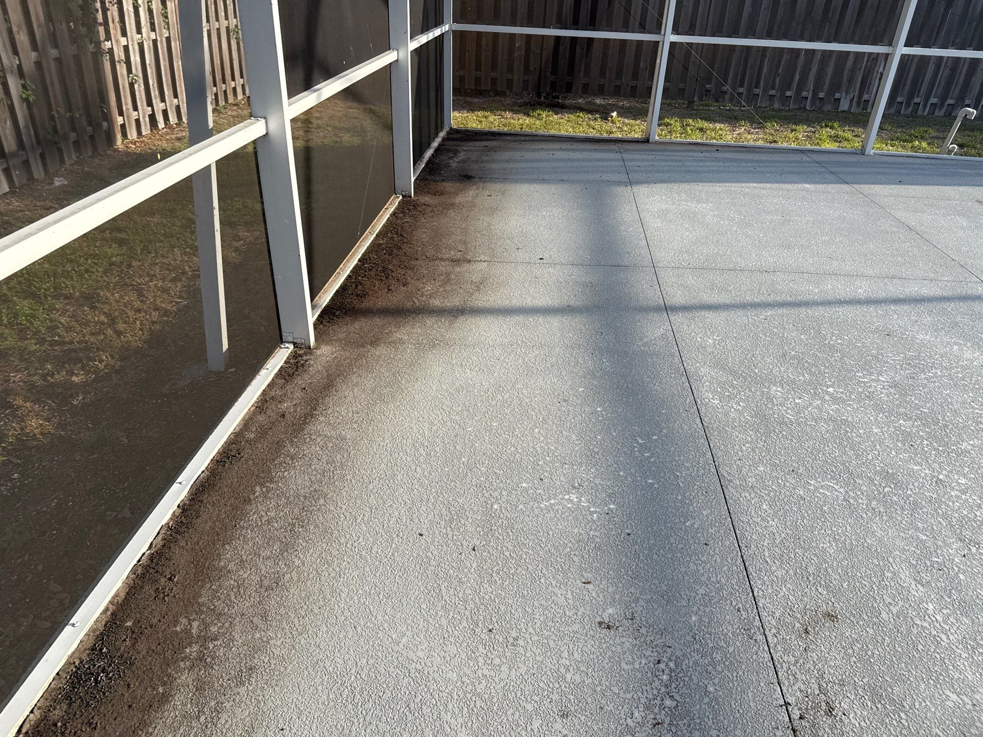 Painted Pool Deck & Pool Cage Cleaning in Allendale – Bradenton, FL by Sunshine AquaWash