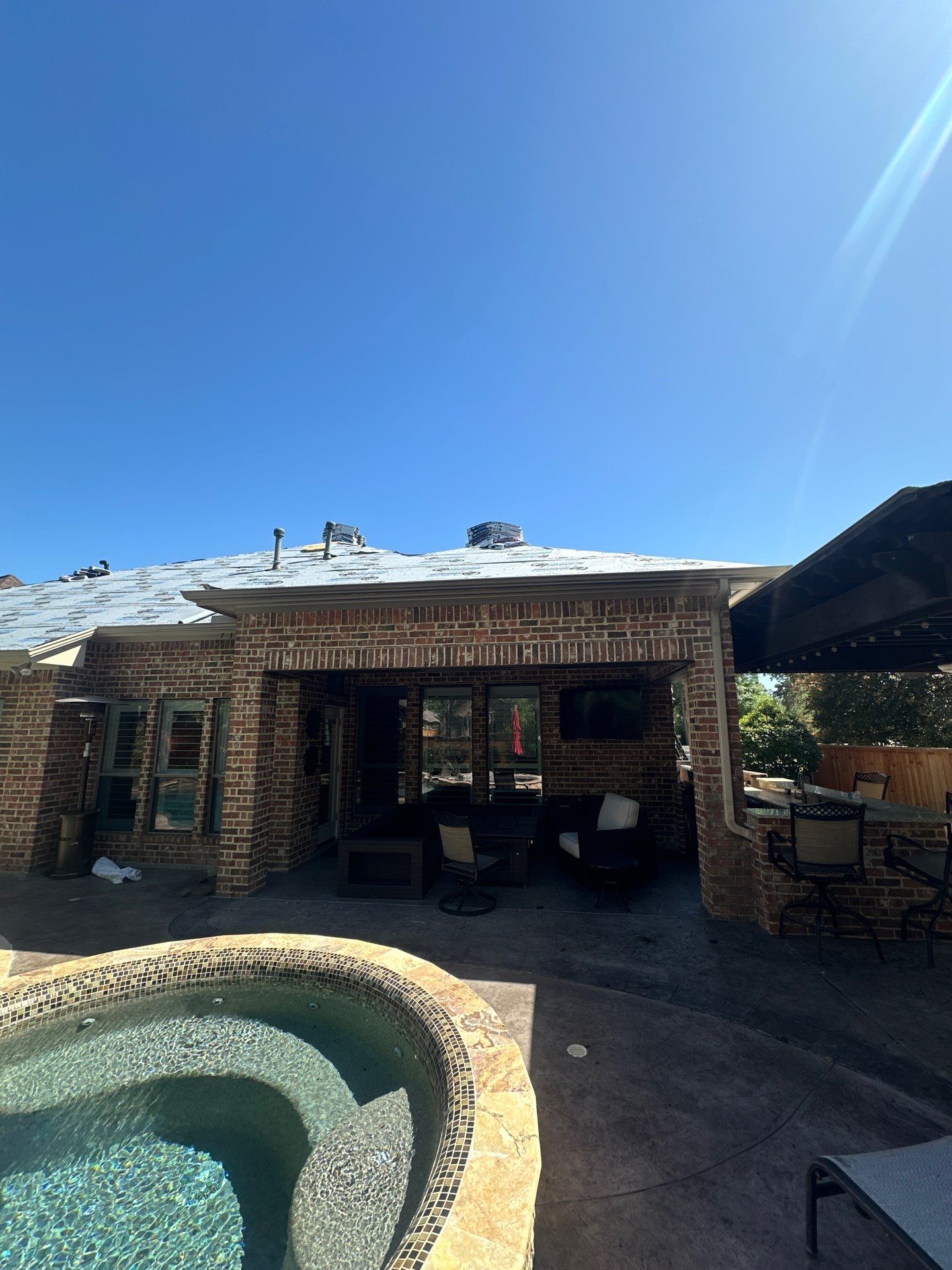 Covered Patio Remodel in The Woodlands by SophAlx LLC