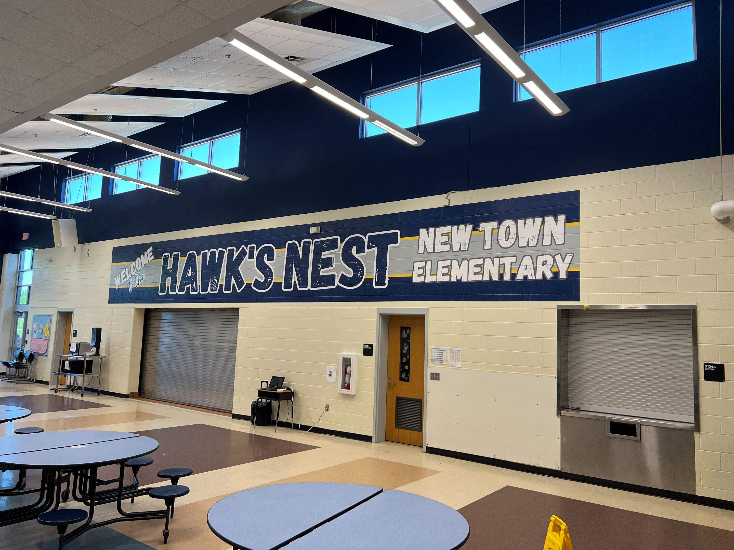 New Town Elementary School - Cafeteria Wall Graphic by QC Signs and Graphics